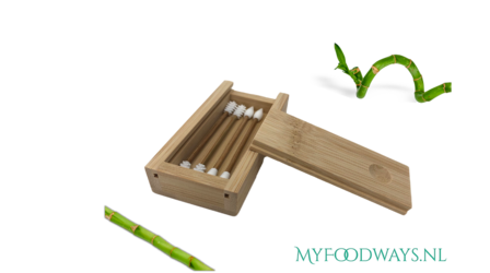 Bamboe herbruikbare wattenstaafjes (4 stuks)