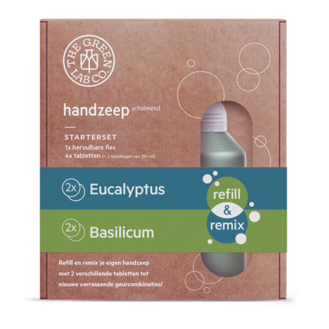 Starterset Handzeep Tabletten – Eucalyptus & Basilicum
